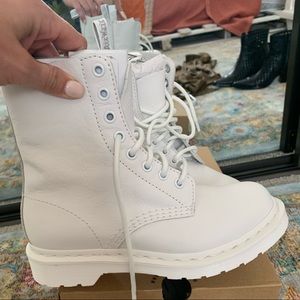 All white doc martens